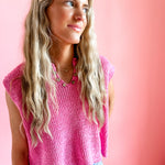 The Sutton in Bubblegum Pink | Sweater Vest-Women - Tops - Blouses-Zenana-Sister Shirts, Cute & Custom Tees for Mama & Littles in Trussville, Alabama.