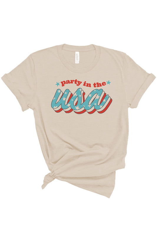 Party in the USA | Adult Tee-Sister Shirts-Sister Shirts, Cute & Custom Tees for Mama & Littles in Trussville, Alabama.