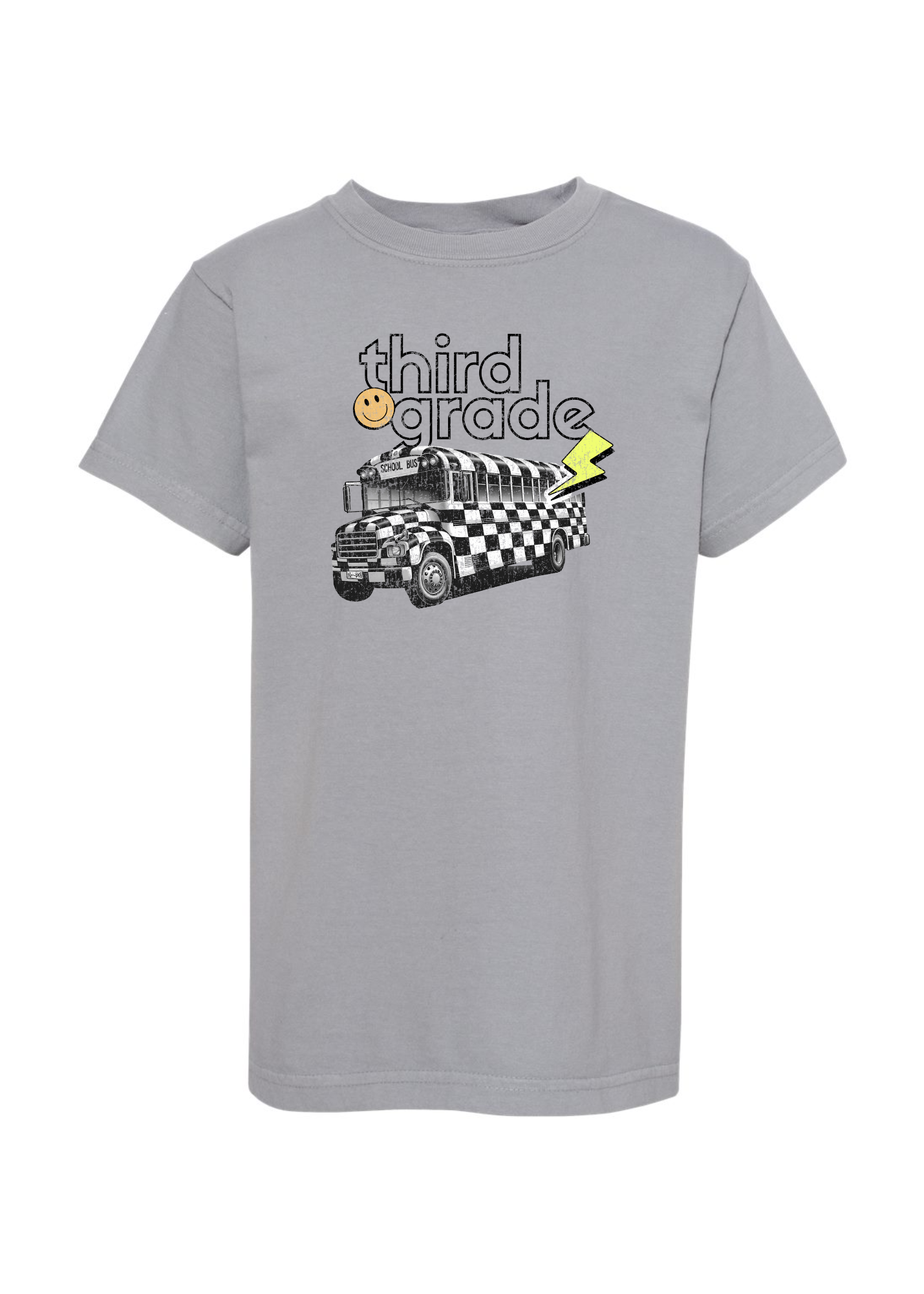 Checkered Bus + Grade | Kids Tee-Youth - Tops - Tees-Sister Shirts-Sister Shirts, Cute & Custom Tees for Mama & Littles in Trussville, Alabama.