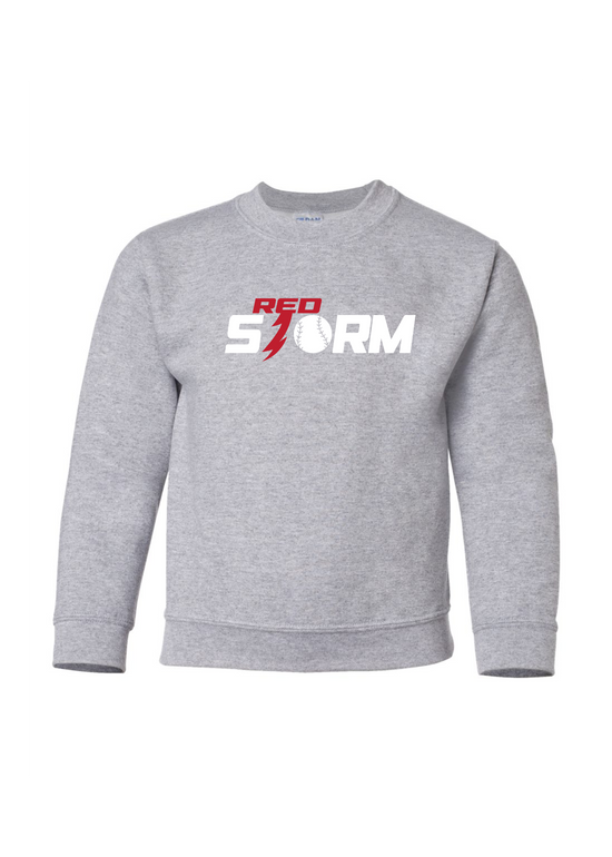 Red Storm | Youth Crewneck-Kids Crewneck-Sister Shirts-Sister Shirts, Cute & Custom Tees for Mama & Littles in Trussville, Alabama.
