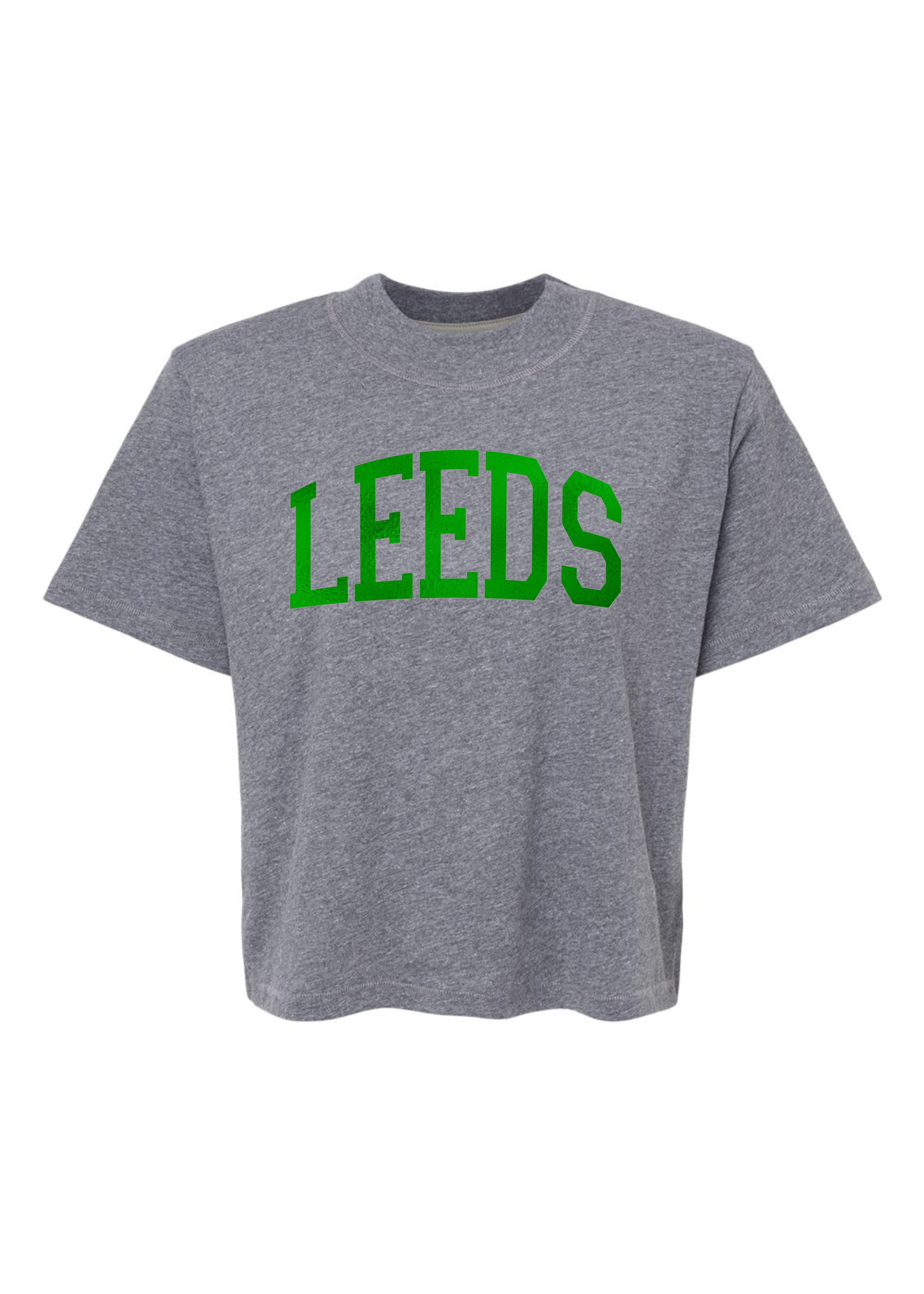 Leeds Foil | Mom Crop Tee-Womens - Tops - Tees-Sister Shirts-Sister Shirts, Cute & Custom Tees for Mama & Littles in Trussville, Alabama.