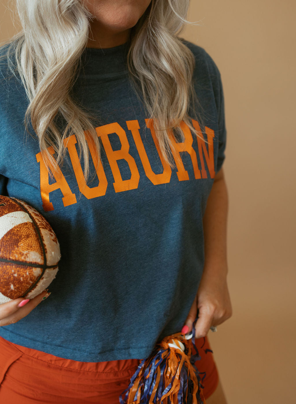 Auburn Foil | Mom Crop Tee | RTS-Cropped Tees-Sister Shirts-Sister Shirts, Cute & Custom Tees for Mama & Littles in Trussville, Alabama.