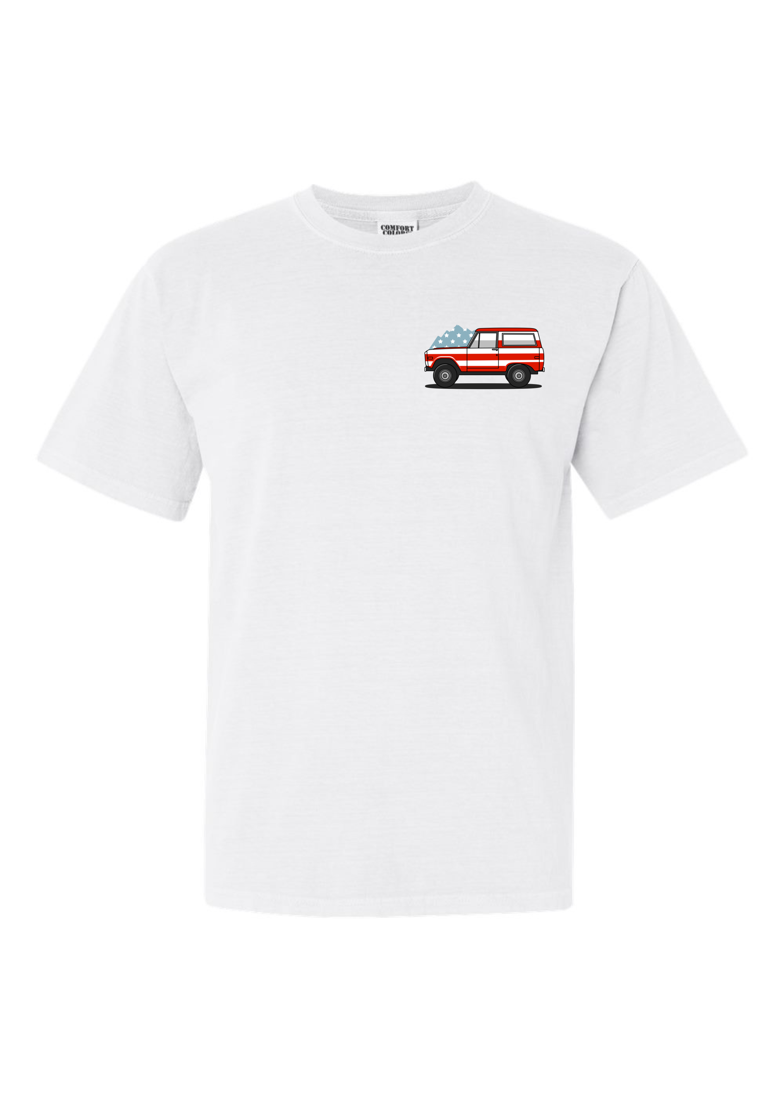 Patriotic Bronco | Youth Tee | RTS-Youth - Tops - Tees-Sister Shirts-Sister Shirts, Cute & Custom Tees for Mama & Littles in Trussville, Alabama.