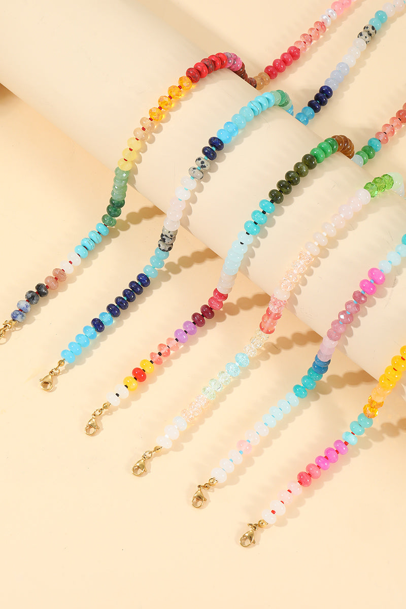 Gemstone Necklace | Natural Agate-Women - Jewelry - Necklaces-zenana-Sister Shirts, Cute & Custom Tees for Mama & Littles in Trussville, Alabama.