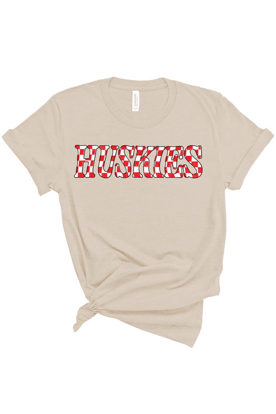 Huskies Checkered | Adult Tee-Adult Tee-Sister Shirts-Sister Shirts, Cute & Custom Tees for Mama & Littles in Trussville, Alabama.