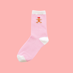 Gingerbread Crew Socks in Pink-Women - Accessories - Socks-Zenana-Sister Shirts, Cute & Custom Tees for Mama & Littles in Trussville, Alabama.