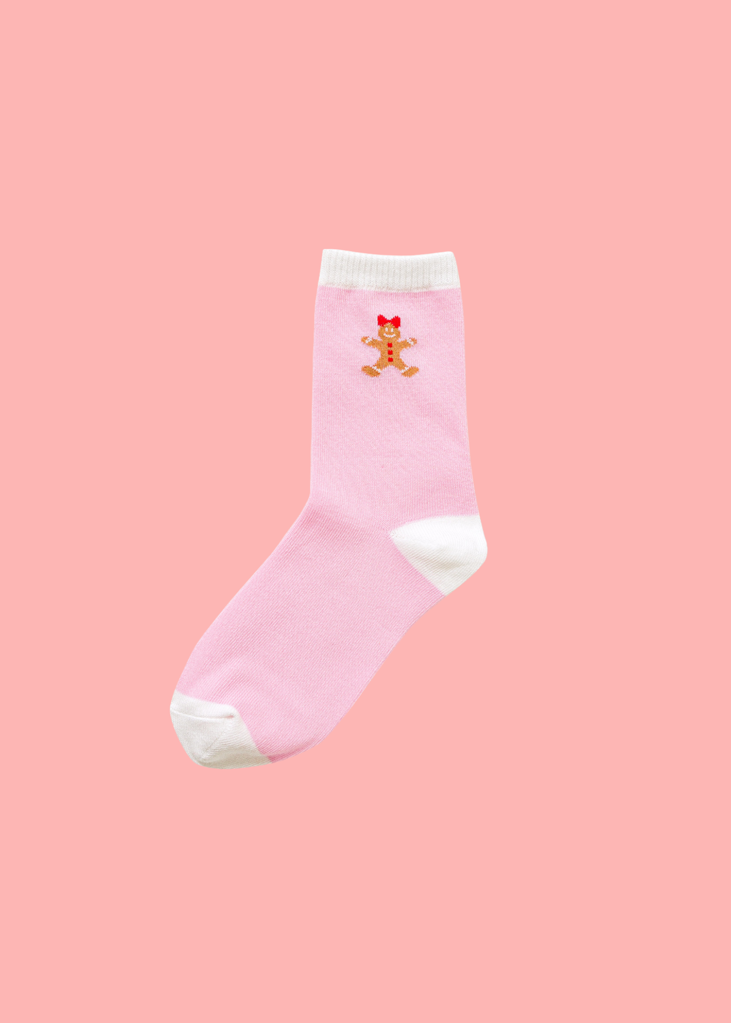 Gingerbread Crew Socks in Pink-Women - Accessories - Socks-Zenana-Sister Shirts, Cute & Custom Tees for Mama & Littles in Trussville, Alabama.