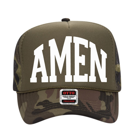 Can I Get an Amen? | Adult Trucker Hat-Hats-Sister Shirts-Sister Shirts, Cute & Custom Tees for Mama & Littles in Trussville, Alabama.