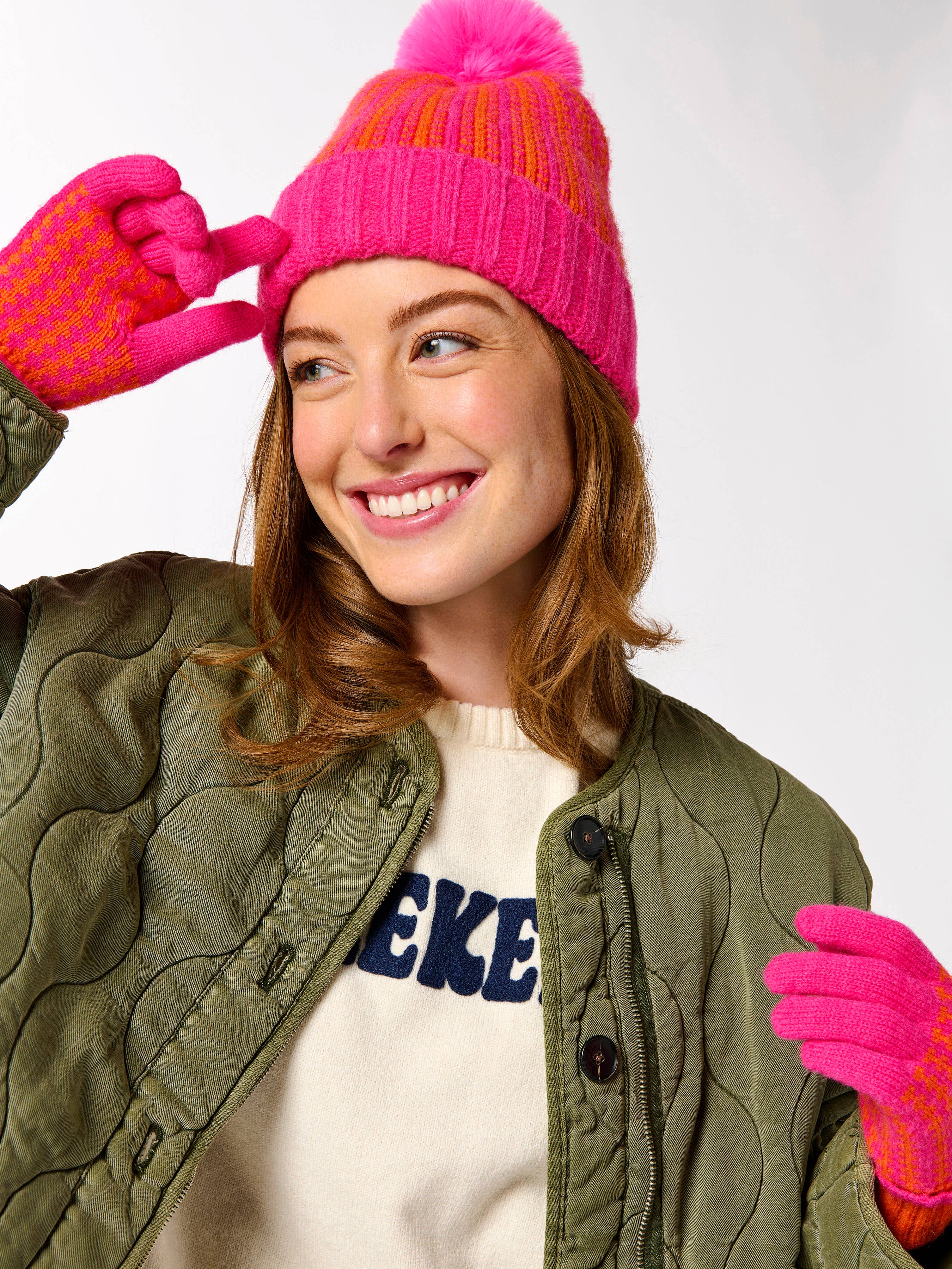 Hadley Houndstooth Beanie-Women - Accessories - Hats-Shiraleah-Sister Shirts, Cute & Custom Tees for Mama & Littles in Trussville, Alabama.