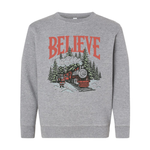Believe | Youth Crewneck | RTS-Youth - Tops - Sweatshirts-Sister Shirts-Sister Shirts, Cute & Custom Tees for Mama & Littles in Trussville, Alabama.
