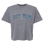Boy Mom | Mom Crop Tee-Womens - Tops - Tees-Sister Shirts-Sister Shirts, Cute & Custom Tees for Mama & Littles in Trussville, Alabama.