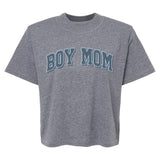 Boy Mom | Mom Crop Tee-Womens - Tops - Tees-Sister Shirts-Sister Shirts, Cute & Custom Tees for Mama & Littles in Trussville, Alabama.