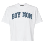 Boy Mom | Mom Crop Tee-Womens - Tops - Tees-Sister Shirts-Sister Shirts, Cute & Custom Tees for Mama & Littles in Trussville, Alabama.