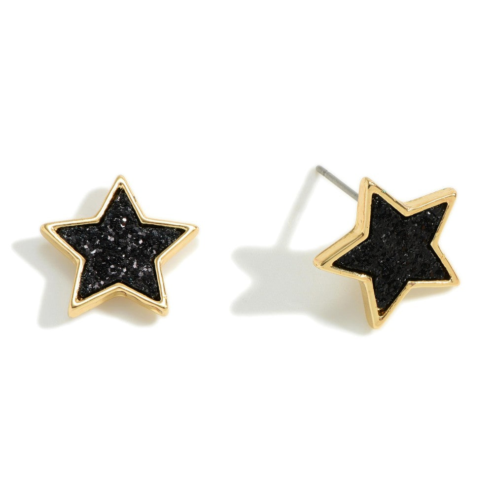 Star Studs | Black Glitter-judson & co-Sister Shirts, Cute & Custom Tees for Mama & Littles in Trussville, Alabama.