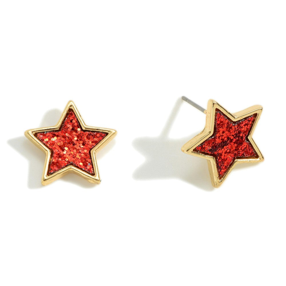 Star Studs | Red Glitter-judson & co-Sister Shirts, Cute & Custom Tees for Mama & Littles in Trussville, Alabama.