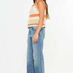 Cool Cuff Crop | Youth Wide Leg Jeans-Youth - Bottoms - Jeans-Kan Can USA-Sister Shirts, Cute & Custom Tees for Mama & Littles in Trussville, Alabama.