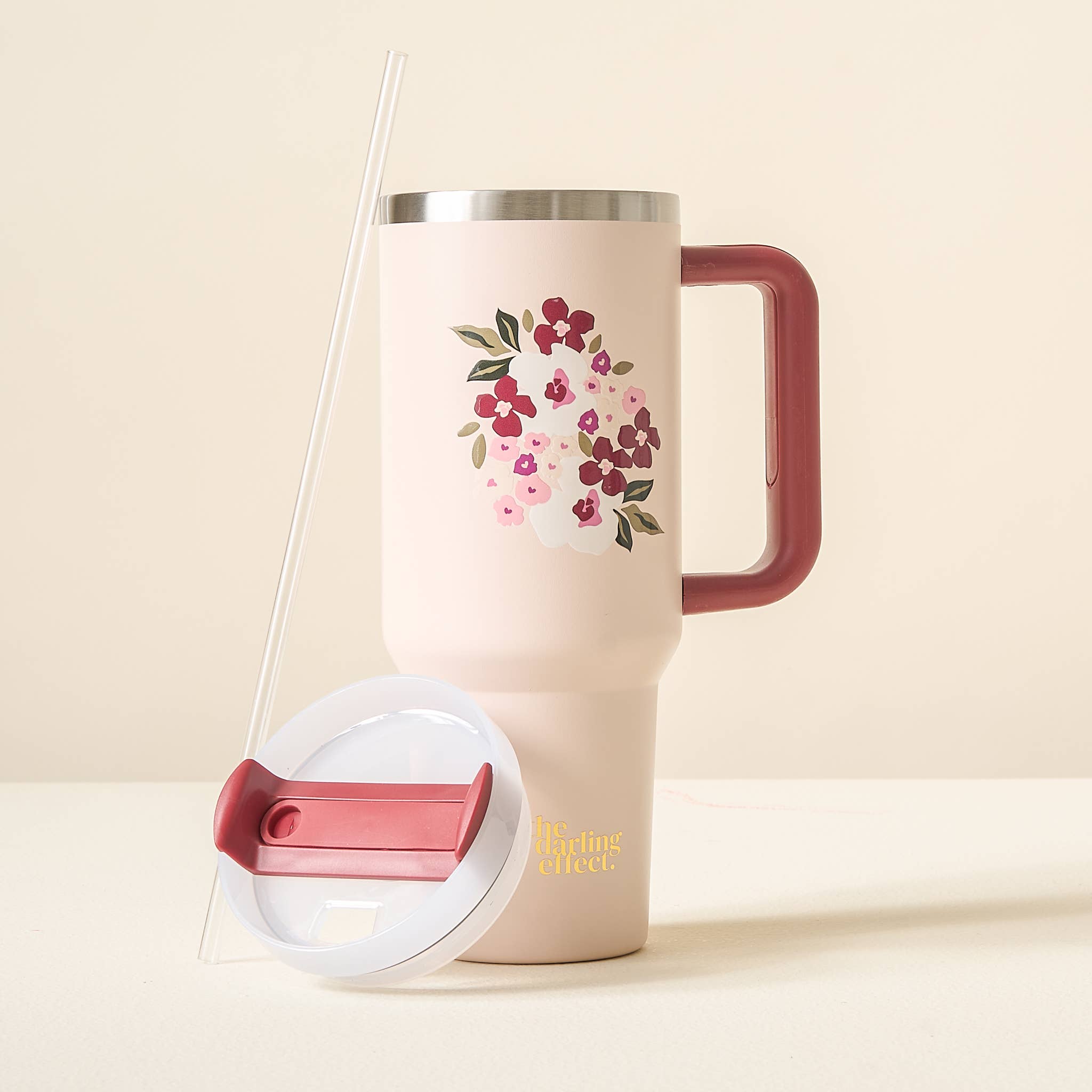 40oz Tumbler | Bloom Blush-Home - Drinkware-The Darling Effect-Sister Shirts, Cute & Custom Tees for Mama & Littles in Trussville, Alabama.
