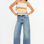 Cool Cuff Crop | Youth Wide Leg Jeans-Youth - Bottoms - Jeans-Kan Can USA-Sister Shirts, Cute & Custom Tees for Mama & Littles in Trussville, Alabama.