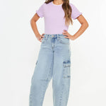 The Barrel Babe | Youth Low-Slung Jeans-Youth - Bottoms - Jeans-Kan Can USA-Sister Shirts, Cute & Custom Tees for Mama & Littles in Trussville, Alabama.