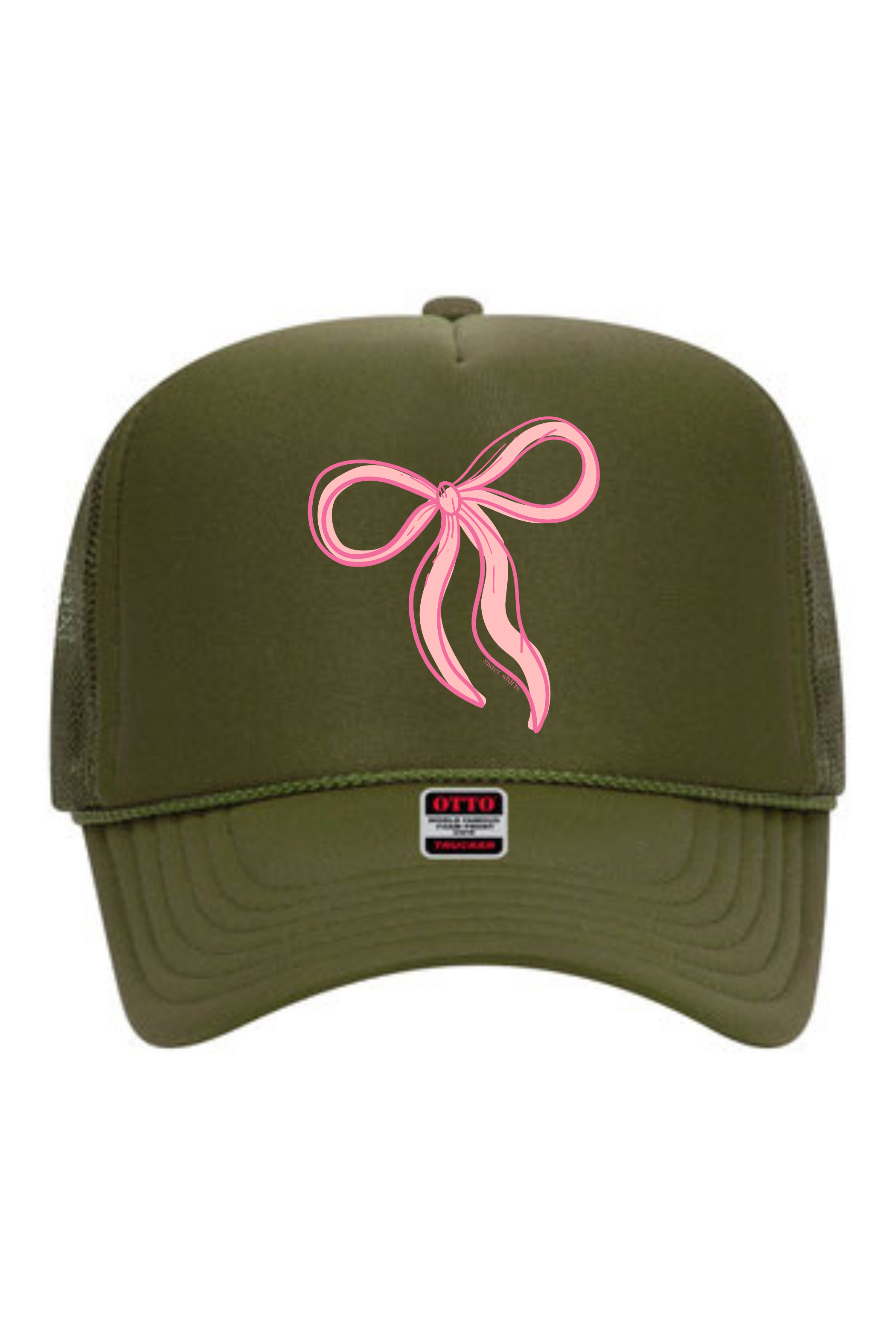 Oversized Bow | Adult Trucker Hat-Women - Accessories - Hats-Sister Shirts-Sister Shirts, Cute & Custom Tees for Mama & Littles in Trussville, Alabama.