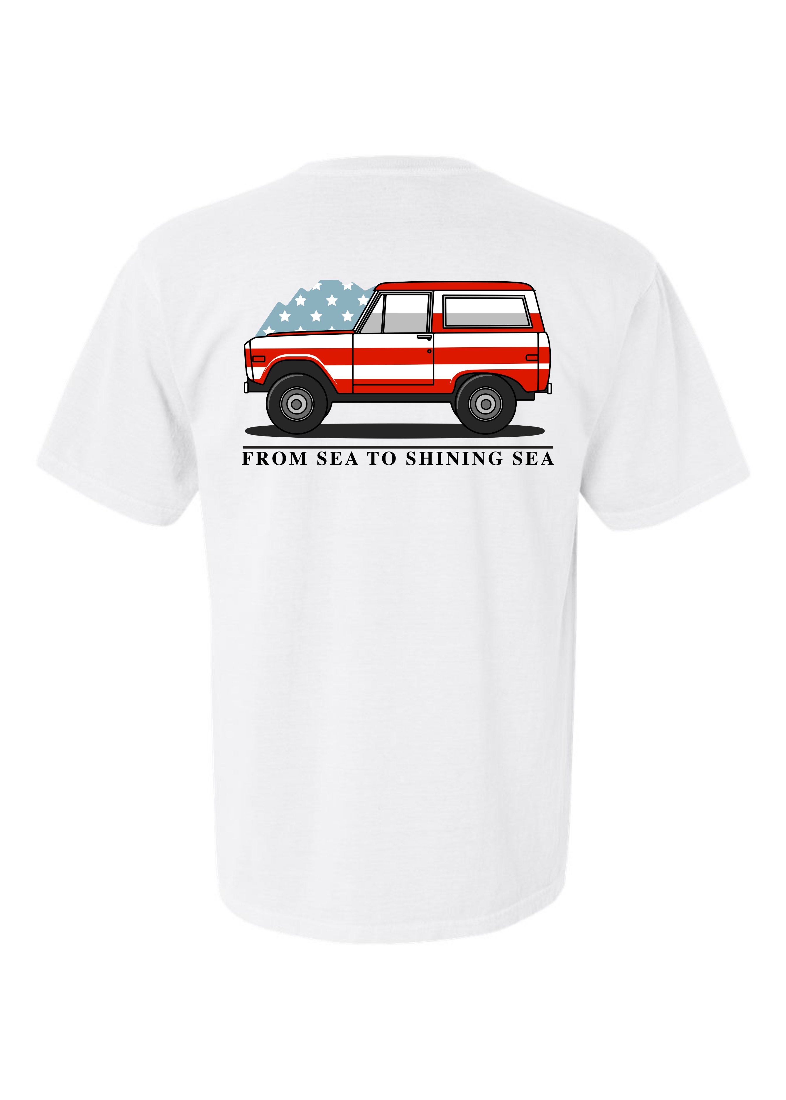 Patriotic Bronco | Youth Tee | RTS-Youth - Tops - Tees-Sister Shirts-Sister Shirts, Cute & Custom Tees for Mama & Littles in Trussville, Alabama.