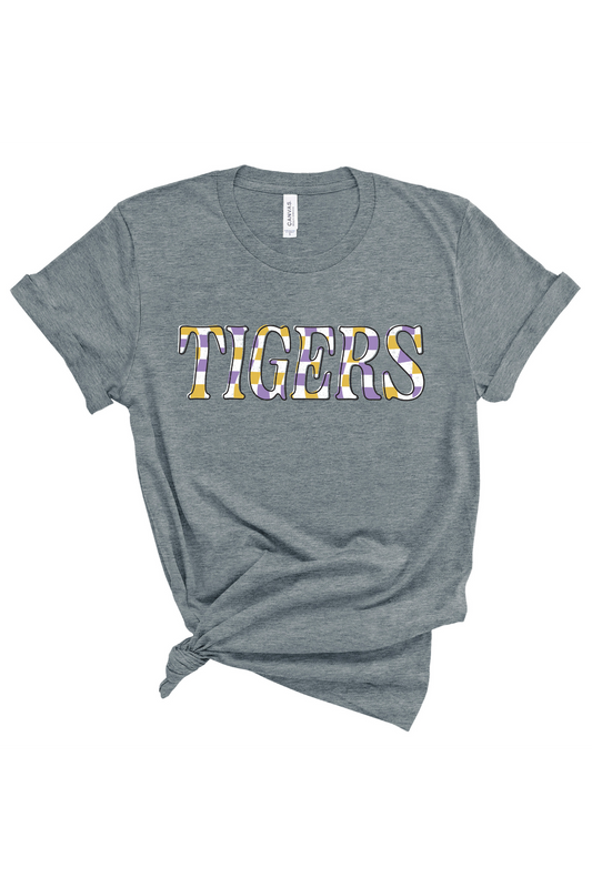 Springville Tigers Checkered | Adult Tee-Adult Tee-Sister Shirts-Sister Shirts, Cute & Custom Tees for Mama & Littles in Trussville, Alabama.