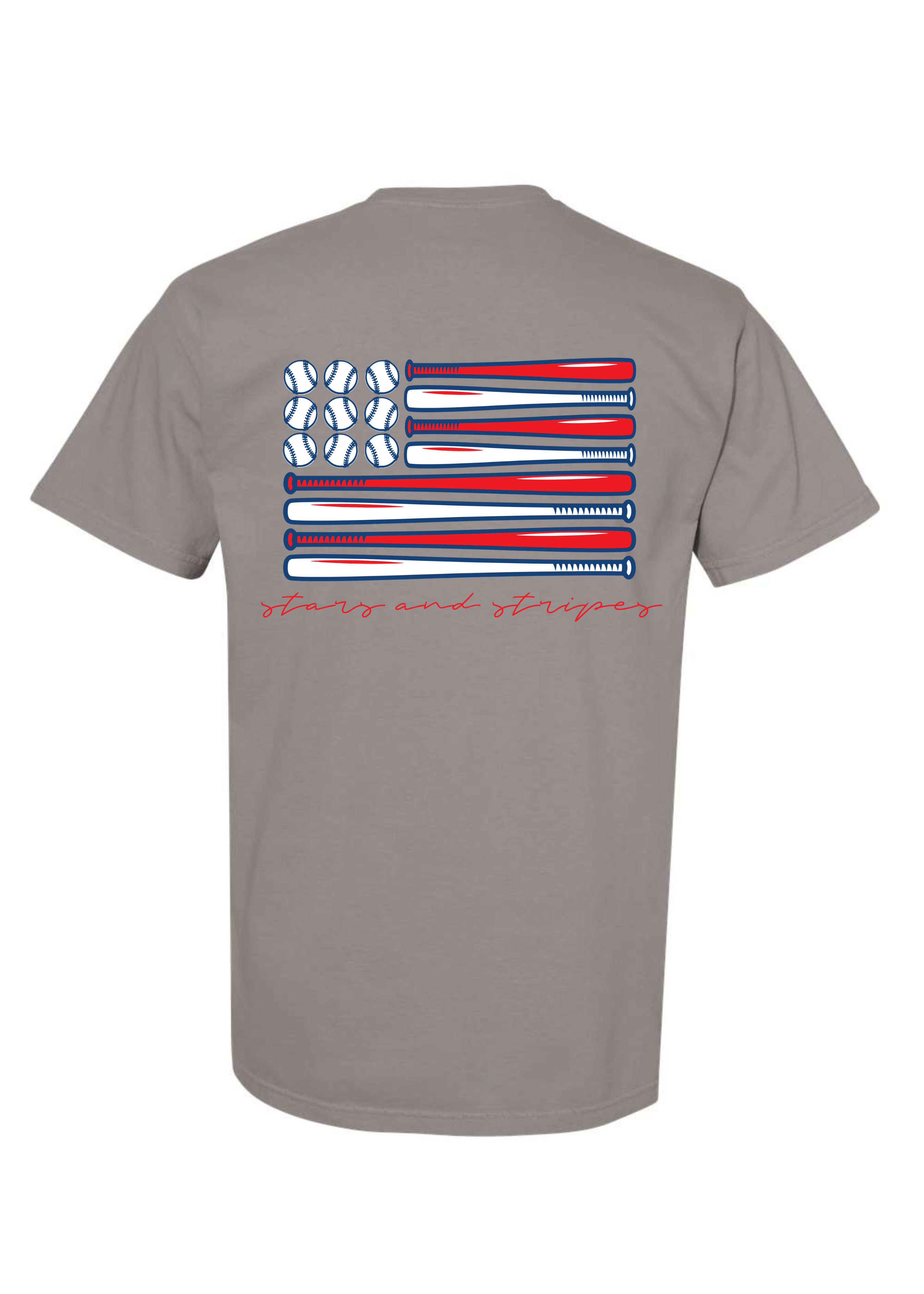 Stars & Stripes Baseball | Adult Tee-Adult Tee-Sister Shirts-Sister Shirts, Cute & Custom Tees for Mama & Littles in Trussville, Alabama.