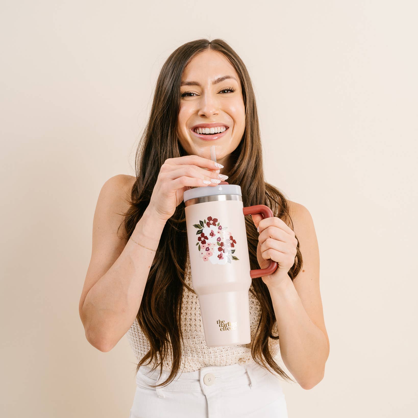 40oz Tumbler | Bloom Blush-Home - Drinkware-The Darling Effect-Sister Shirts, Cute & Custom Tees for Mama & Littles in Trussville, Alabama.