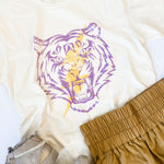 Distressed Tiger + Bolt | Adult Tee-Womens - Tops - Tees-Sister Shirts-Sister Shirts, Cute & Custom Tees for Mama & Littles in Trussville, Alabama.