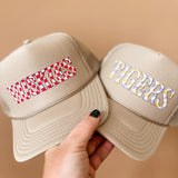 Springville Tigers Checkered | Adult Trucker Hat-Women - Accessories - Hats-Sister Shirts-Sister Shirts, Cute & Custom Tees for Mama & Littles in Trussville, Alabama.