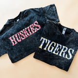 Springville Tigers Checkered | Adult Mineral Wash Tee-Womens - Tops - Tees-Sister Shirts-Sister Shirts, Cute & Custom Tees for Mama & Littles in Trussville, Alabama.