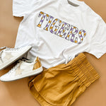 Springville Tigers Checkered | Mom Crop Tee-Womens - Tops - Tees-Sister Shirts-Sister Shirts, Cute & Custom Tees for Mama & Littles in Trussville, Alabama.