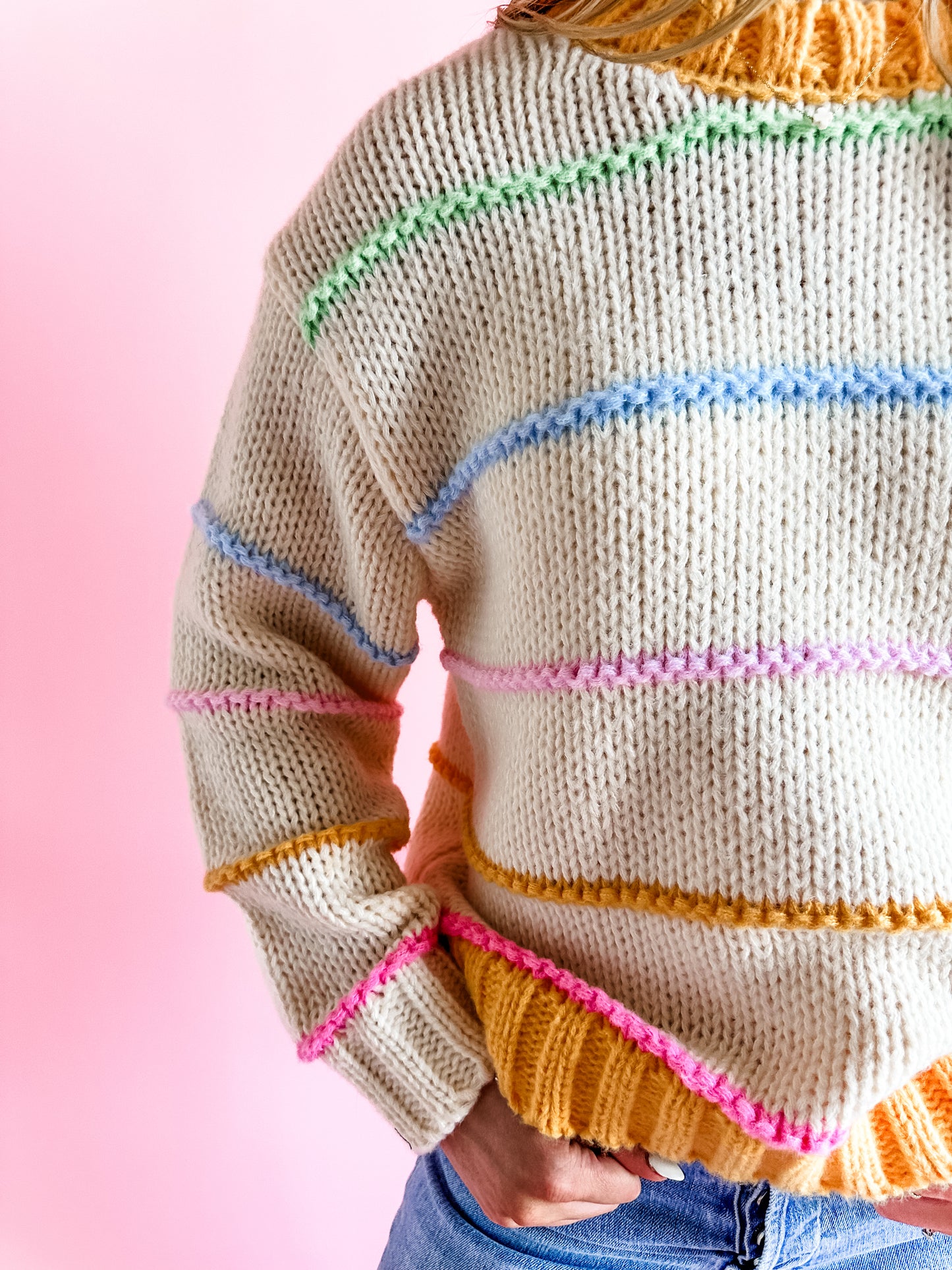 Striped Chunky Knit Sweater