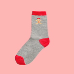 Gingerbread Crew Socks in Grey-Women - Accessories - Socks-Zenana-Sister Shirts, Cute & Custom Tees for Mama & Littles in Trussville, Alabama.