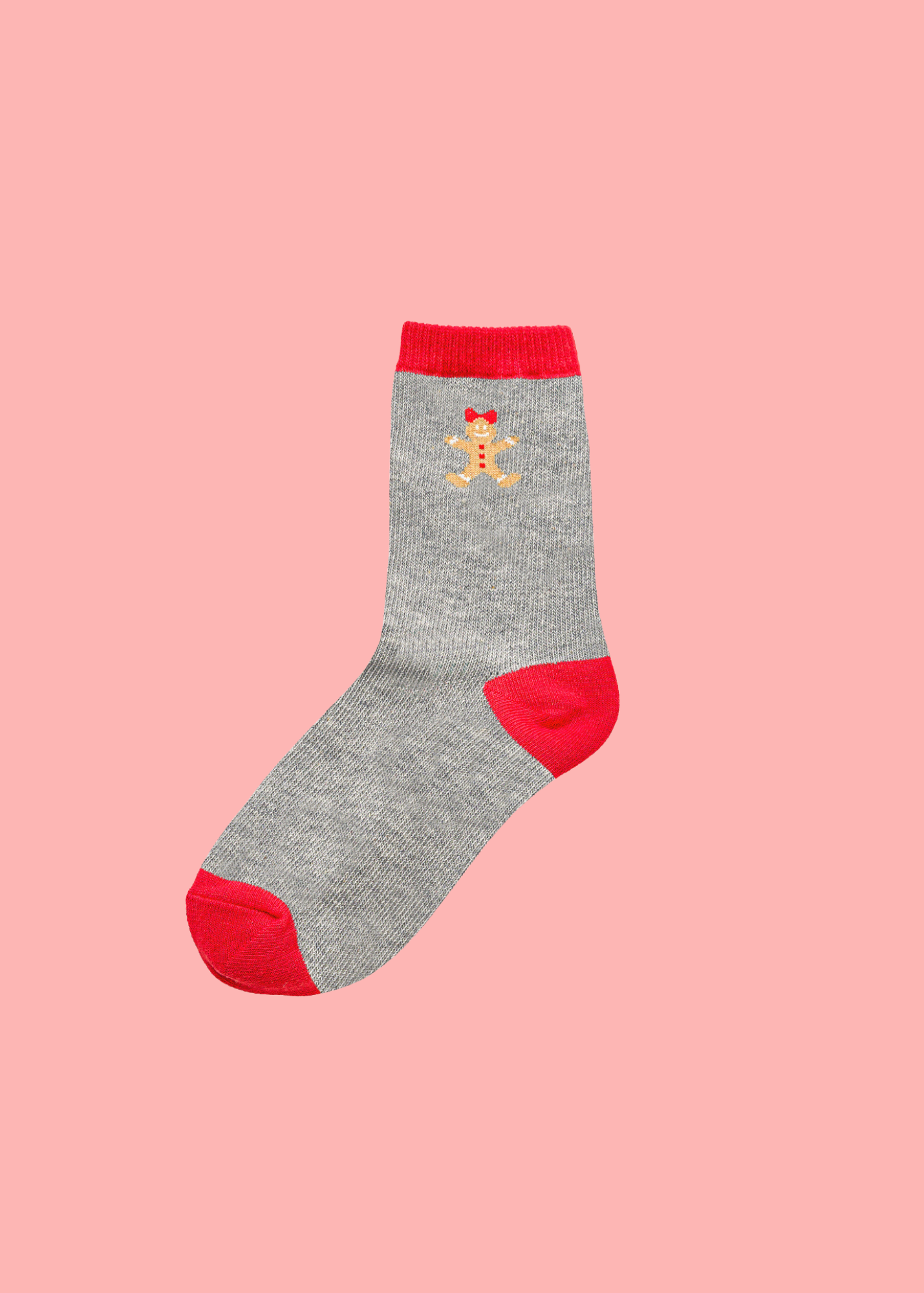 Gingerbread Crew Socks in Grey-Women - Accessories - Socks-Zenana-Sister Shirts, Cute & Custom Tees for Mama & Littles in Trussville, Alabama.