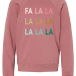 FA LA LA | Kids Crewneck-Kids Crewneck-Sister Shirts-Sister Shirts, Cute & Custom Tees for Mama & Littles in Trussville, Alabama.