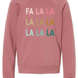 FA LA LA | Kids Crewneck-Kids Crewneck-Sister Shirts-Sister Shirts, Cute & Custom Tees for Mama & Littles in Trussville, Alabama.