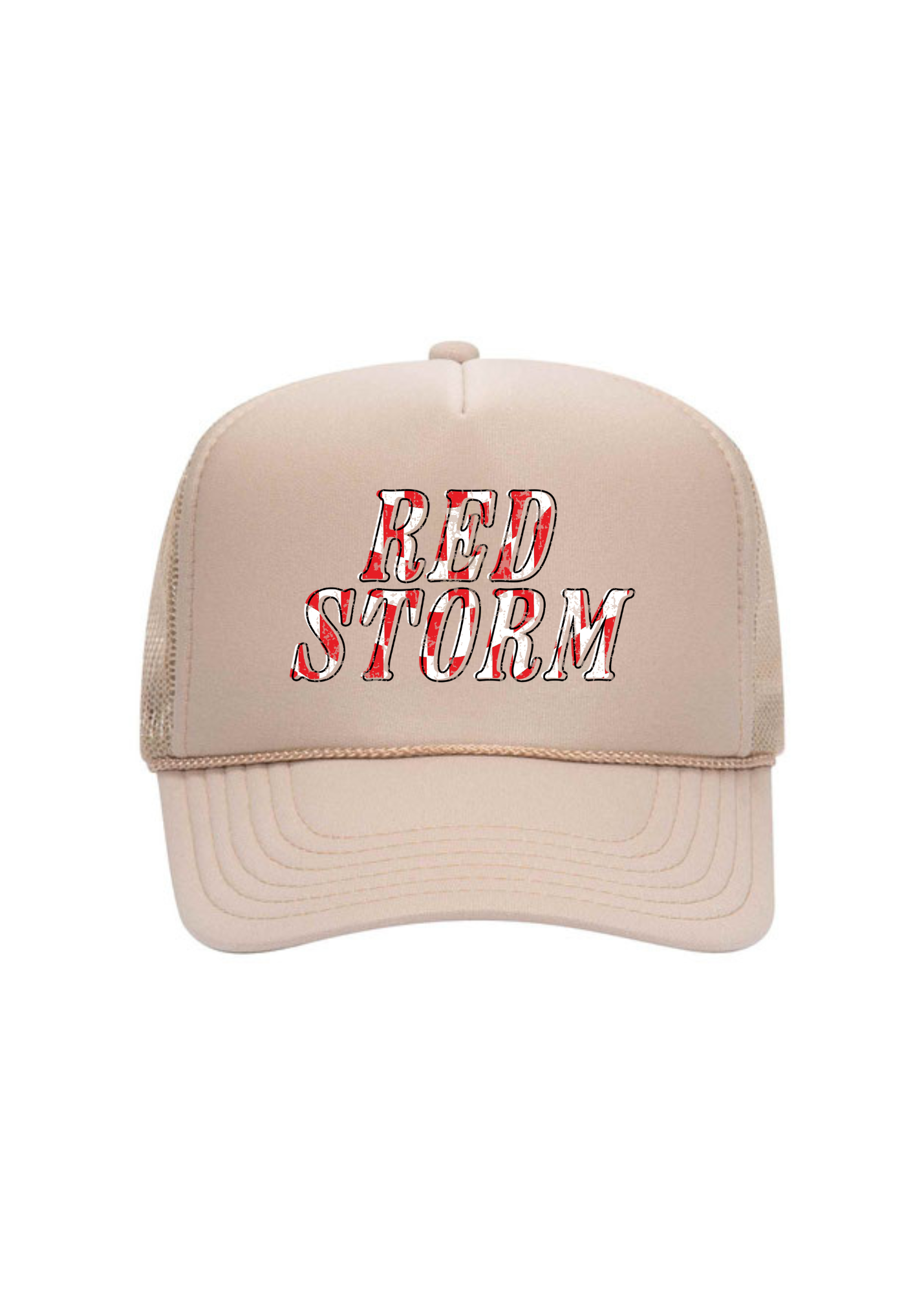 Red Storm Checkered | Adult Trucker Hat-Women - Accessories - Hats-Sister Shirts-Sister Shirts, Cute & Custom Tees for Mama & Littles in Trussville, Alabama.