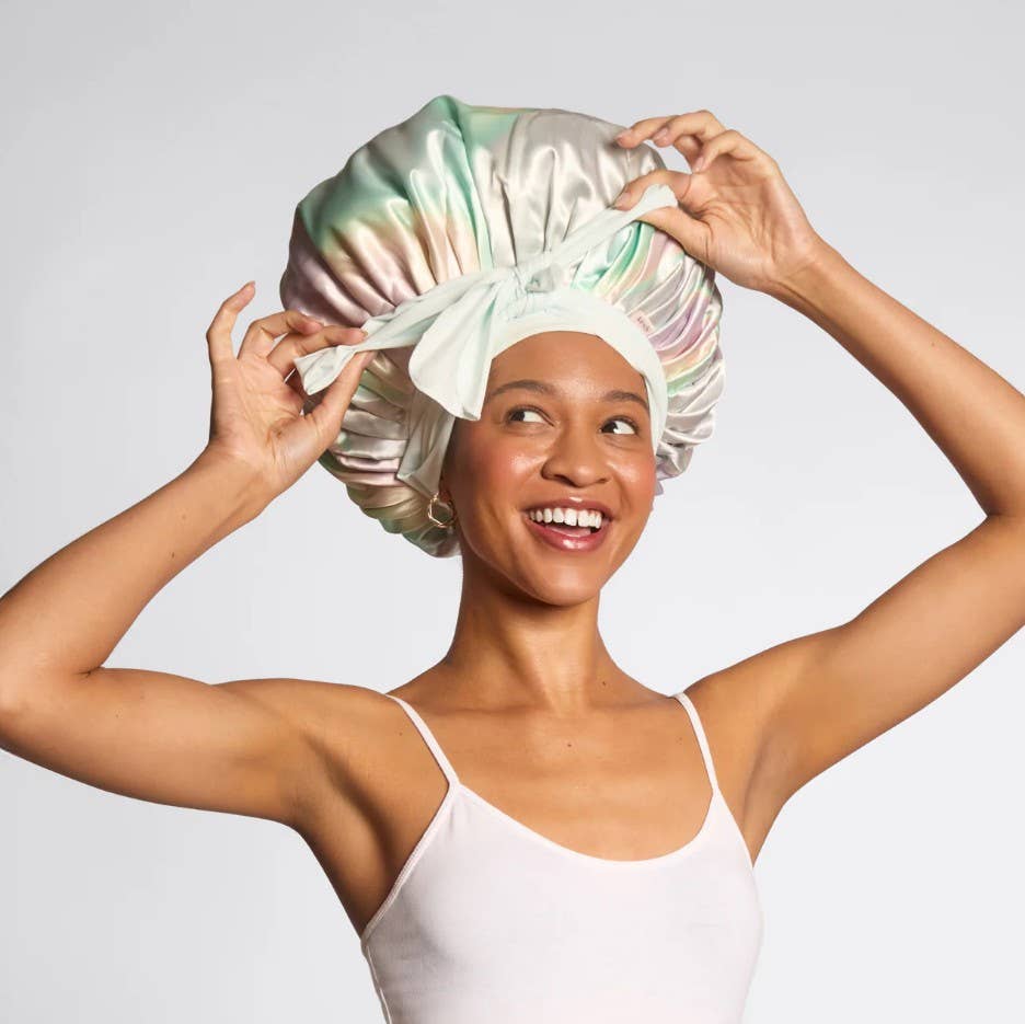 Kitsch Double-Layer Satin Hair Bonnet in Aura-Beauty-Hair-KITSCH-Sister Shirts, Cute & Custom Tees for Mama & Littles in Trussville, Alabama.