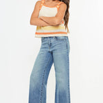 Cool Cuff Crop | Youth Wide Leg Jeans-Youth - Bottoms - Jeans-Kan Can USA-Sister Shirts, Cute & Custom Tees for Mama & Littles in Trussville, Alabama.