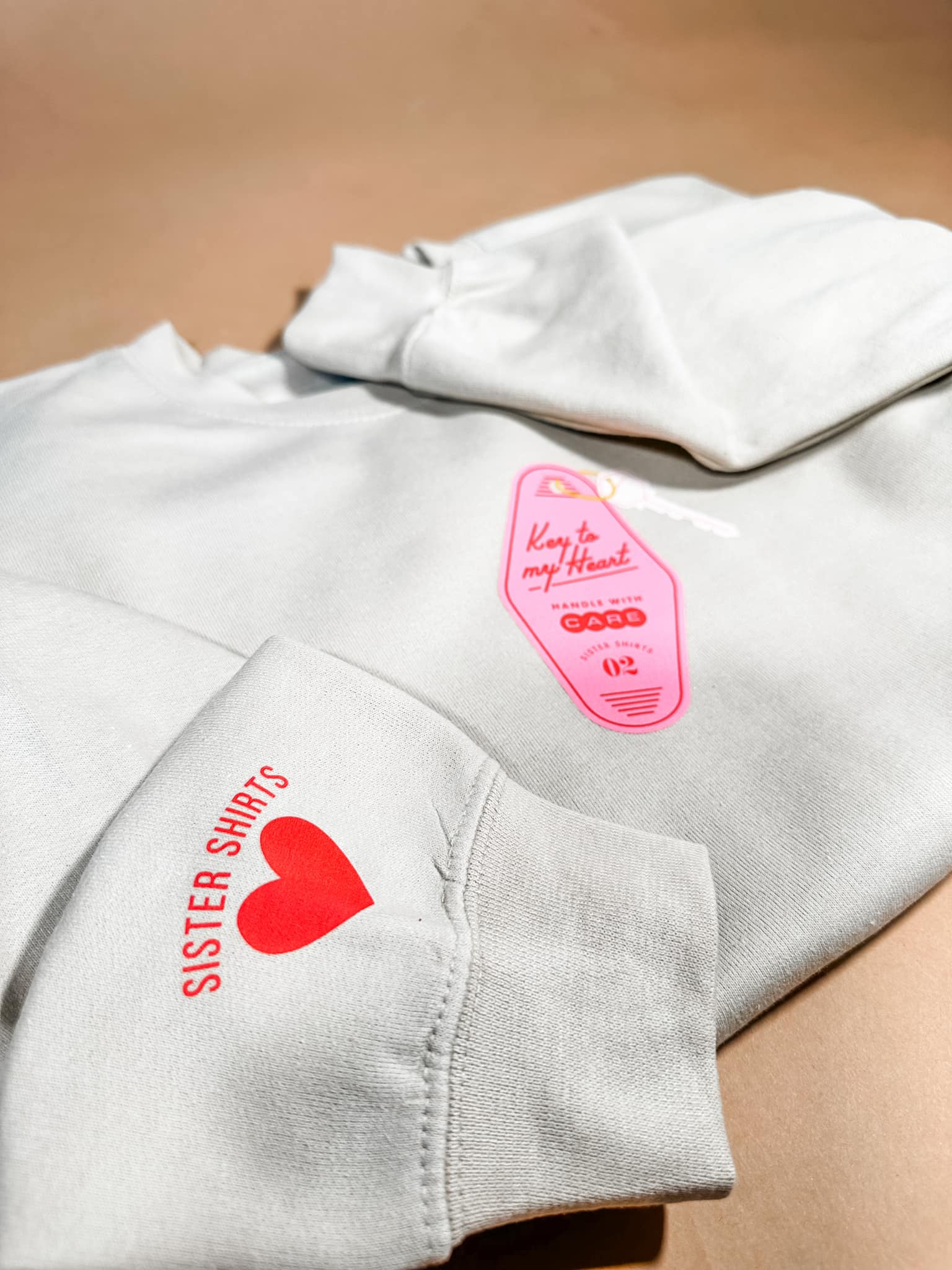 Key to My Heart | Adult Crewneck | RTS-Adult Crewneck-Sister Shirts-Sister Shirts, Cute & Custom Tees for Mama & Littles in Trussville, Alabama.