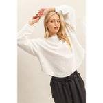 Waffle Knit Lounge Top-Women - Tops - Sweaters-HYFVE-Sister Shirts, Cute & Custom Tees for Mama & Littles in Trussville, Alabama.