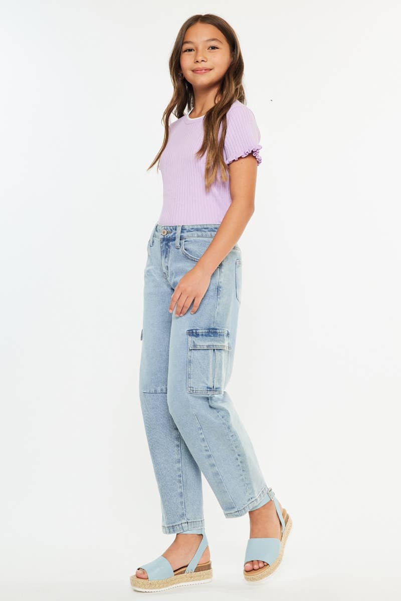 The Barrel Babe | Youth Low-Slung Jeans-Youth - Bottoms - Jeans-Kan Can USA-Sister Shirts, Cute & Custom Tees for Mama & Littles in Trussville, Alabama.