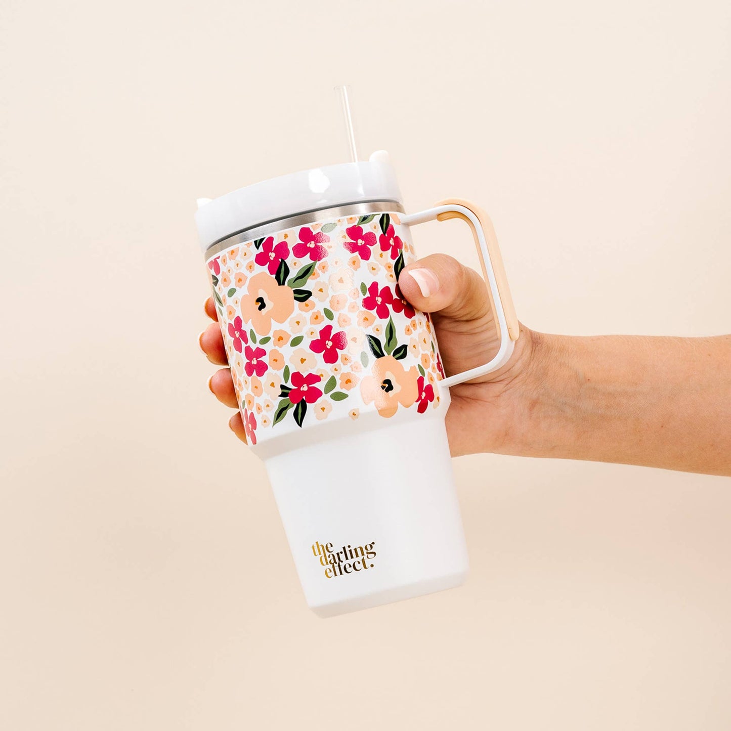 20oz Mini On-the-Go Tumbler - Lively Flora-The Darling Effect-Sister Shirts, Cute & Custom Tees for Mama & Littles in Trussville, Alabama.