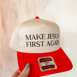 Make Jesus First Again Hat-Women - Accessories - Hats-Sister Shirts-Sister Shirts, Cute & Custom Tees for Mama & Littles in Trussville, Alabama.