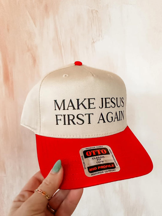 Make Jesus First Again Hat-Hats-Sister Shirts-Sister Shirts, Cute & Custom Tees for Mama & Littles in Trussville, Alabama.