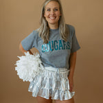 Cougars Foil | Mom Crop Tee-Womens - Tops - Tees-Sister Shirts-Sister Shirts, Cute & Custom Tees for Mama & Littles in Trussville, Alabama.