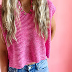 The Sutton in Bubblegum Pink | Sweater Vest-Women - Tops - Blouses-Zenana-Sister Shirts, Cute & Custom Tees for Mama & Littles in Trussville, Alabama.
