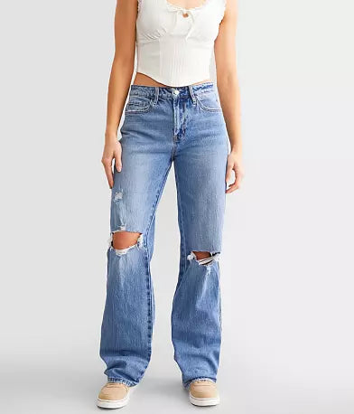 90s Vintage High Rise Flare | Women's Jeans-Womens- Bottoms =Jeans-VERVET by FLYING MONKEY-Sister Shirts, Cute & Custom Tees for Mama & Littles in Trussville, Alabama.