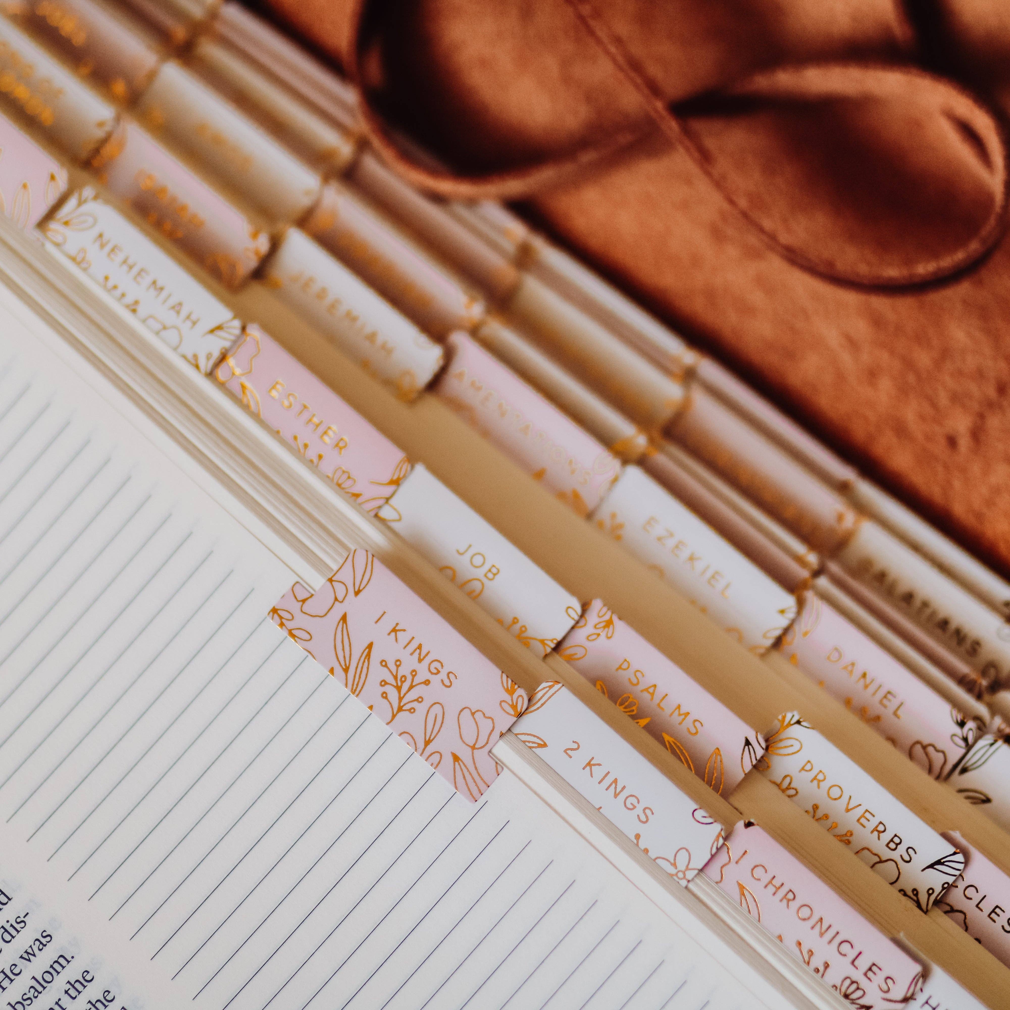 Gold Foil Bible Tabs | Dusty Pink-Home - Stationery - Books-The Daily Grace Co-Sister Shirts, Cute & Custom Tees for Mama & Littles in Trussville, Alabama.